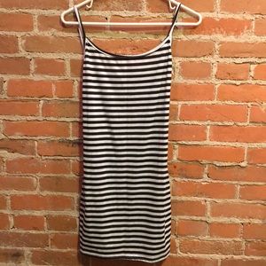 Black and white stripped dress